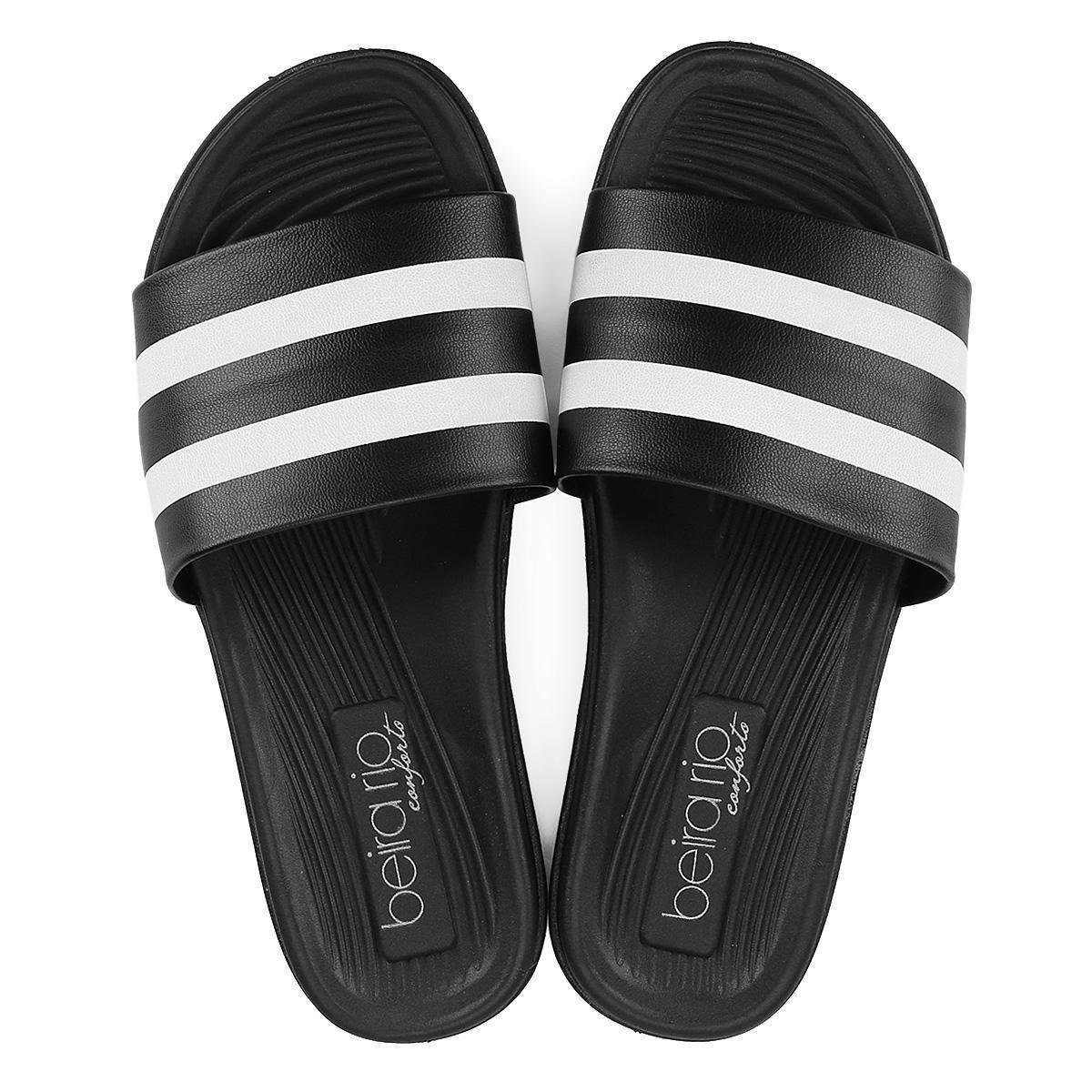 Chinelo Slide Beira Rio Feminino - Preto Menor preço em Chinelo Slide Beira Rio Feminino - Preto