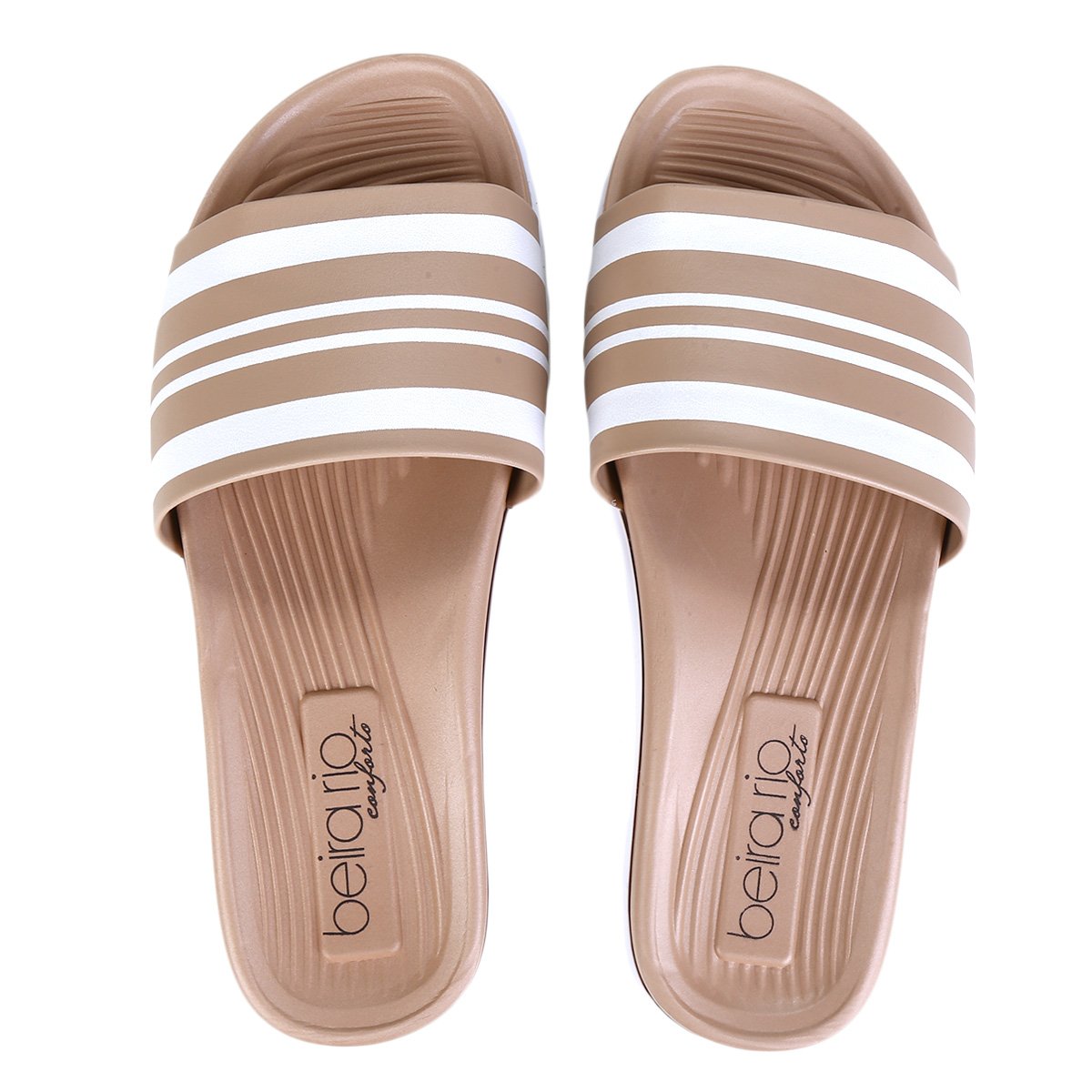 Chinelo Slide Beira Rio Listras Feminino Menor preço em Chinelo Slide Beira Rio Listras Feminino