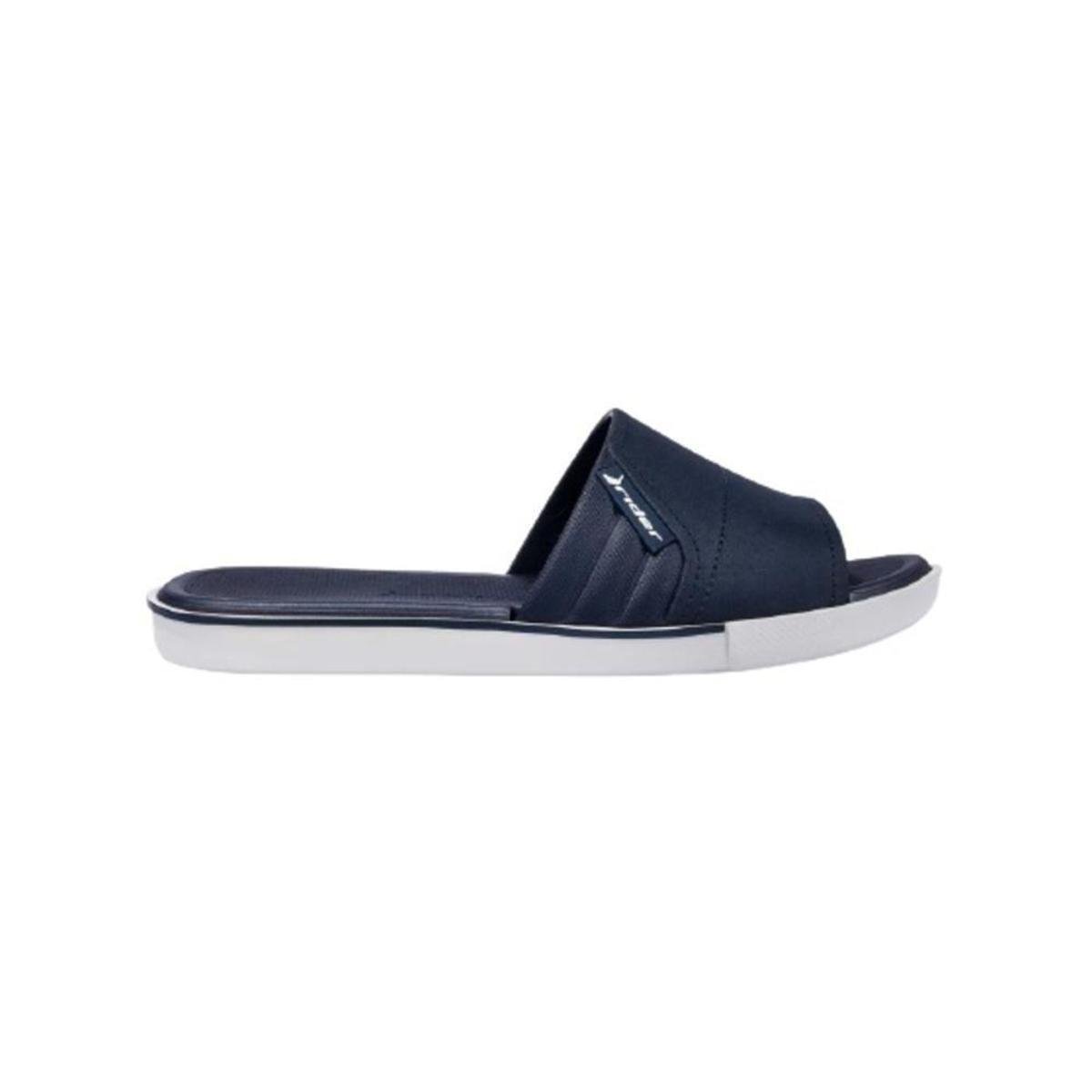 Chinelo Slide Casual Masculino Gaspea Borracha Spin Rider 11795 - Cinza+Azul Menor preço em Chinelo Slide Casual Masculino Gaspea Borracha Spin Rider 11795 - Cinza+Azul