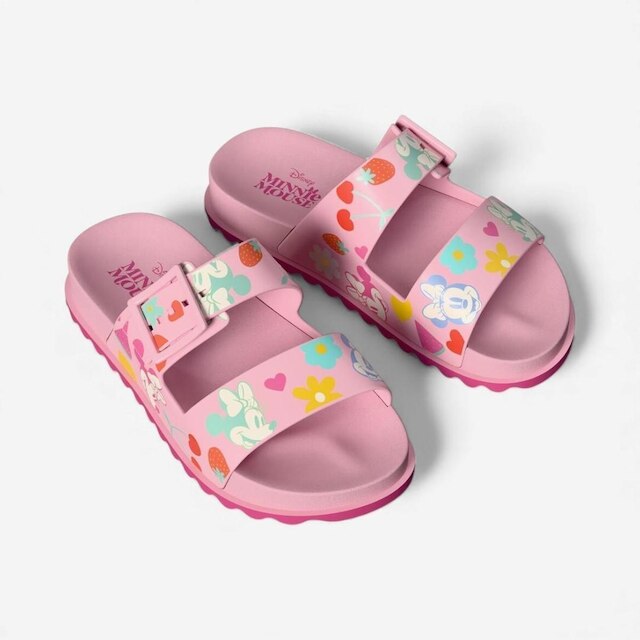 Chinelo Slide Infantil Disney Summer II Minnie Grendene Kids Rosa