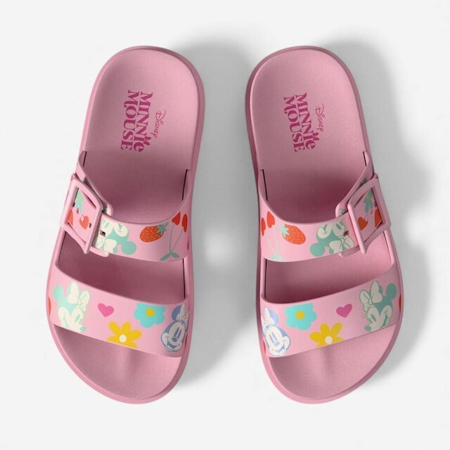 Chinelo Slide Infantil Disney Summer II Minnie Grendene Kids Rosa