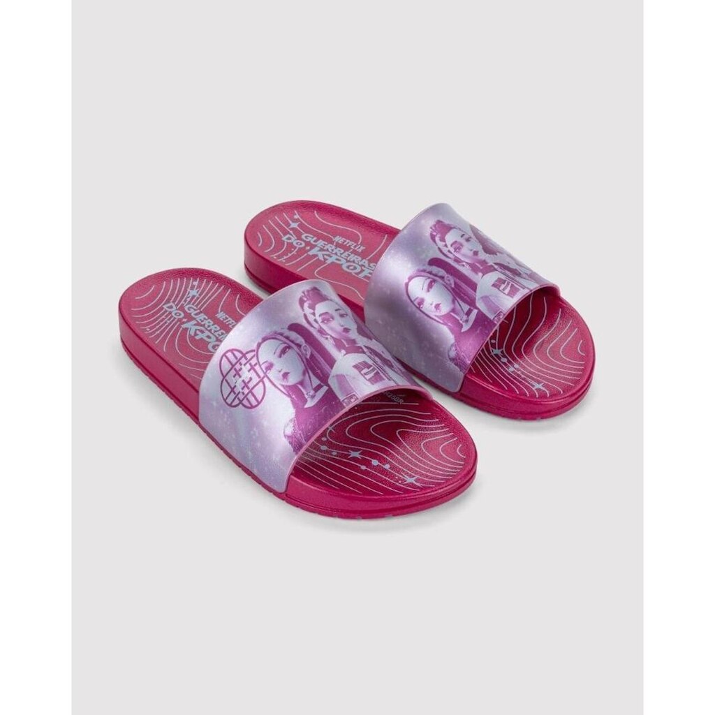 Chinelo Slide Infantil Grendene Kids Guerreiras do K-POP Huntrix