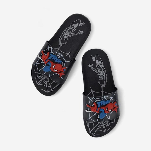 Chinelo Slide Infantil Homem Aranha View Ii Grendene Kids Preto