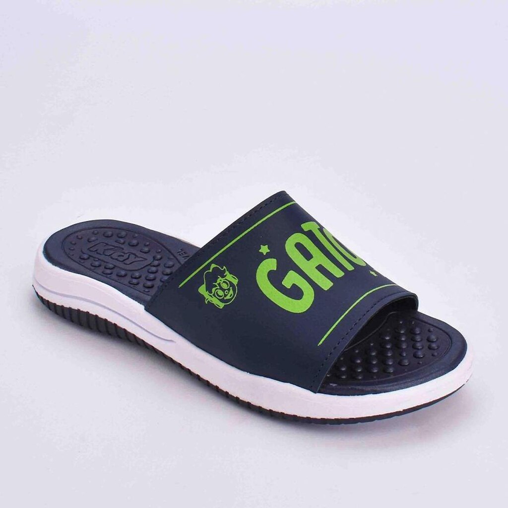 Chinelo Slide Infantil Menino Kidy Fly Flat Gato Galáctico Neon Anatômico Calce Fácil Super Leve