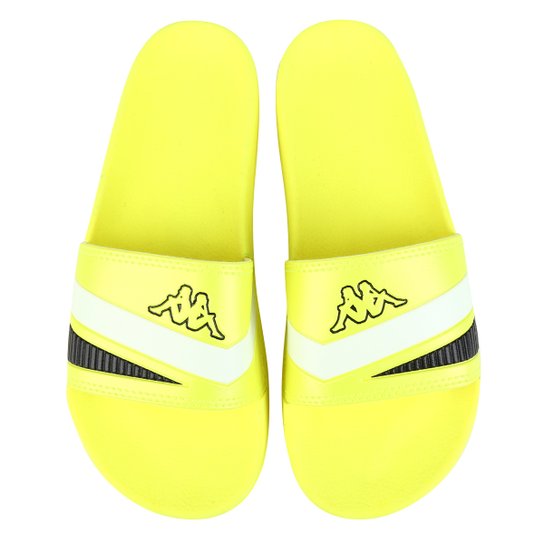 Chinelo Slide Kappa Snip - Verde Limão+Preto