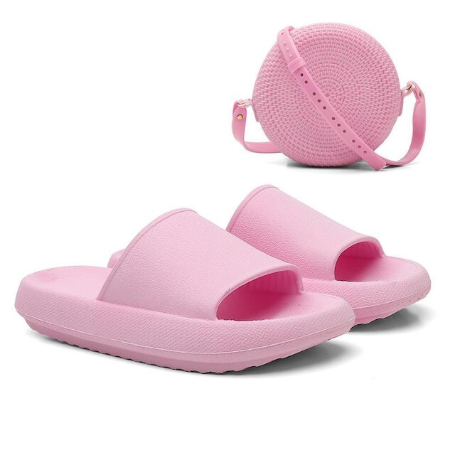 Chinelo Slide Leve + Bolsa Quebek Tiracolo