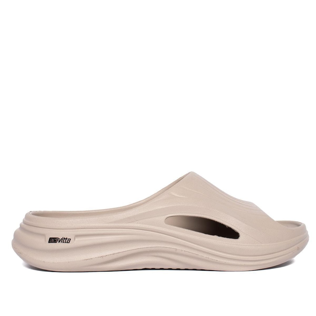 Chinelo Slide Masculino Actvitta Eva Bege Escuro