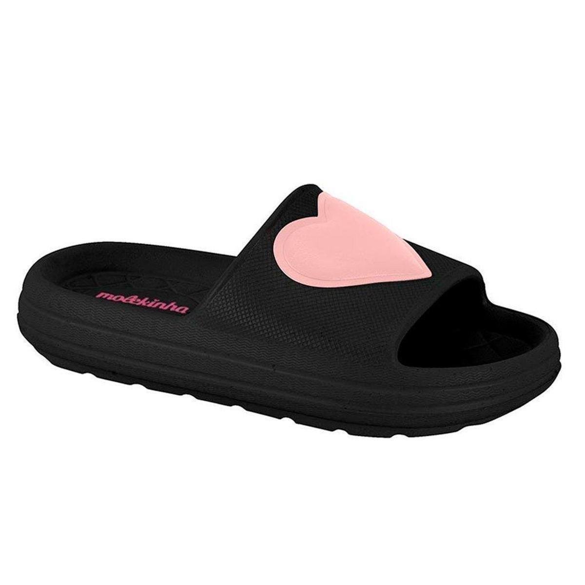 Chinelo Slide Molekinha Coração Conforto em Eva 2338 103 27/36 - Preto Menor preço em Chinelo Slide Molekinha Coração Conforto em Eva 2338 103 27/36 - Preto