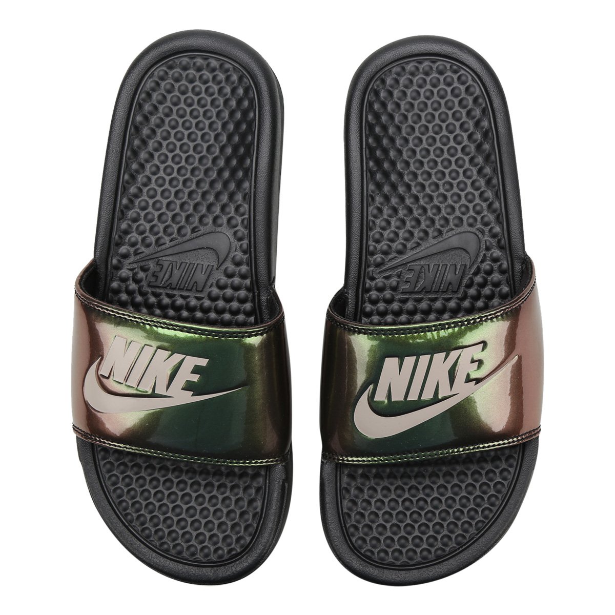 Chinelo Slide Nike Benassi Jdi Print Feminino - Preto Menor preço em Chinelo Slide Nike Benassi Jdi Print Feminino - Preto