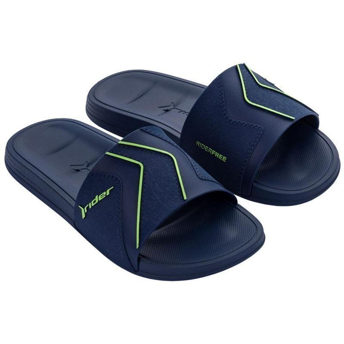 Chinelo Slide Rider Free - Produto Original - Azul Menor preço em Chinelo Slide Rider Free - Produto Original - Azul