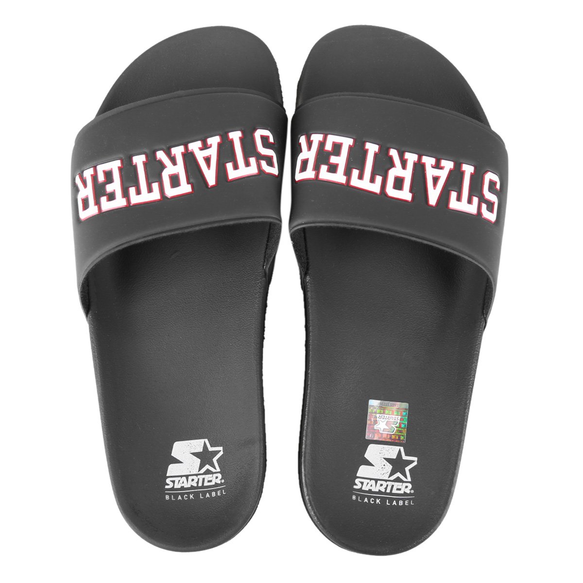 Menor preço em Chinelo Slide Starter Masculino - Preto+Branco
