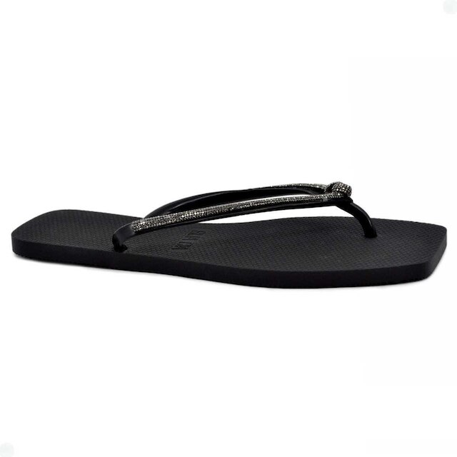 Chinelo Sua Cia Diamond Alça Brilhante Strass Básico Leve Feminino