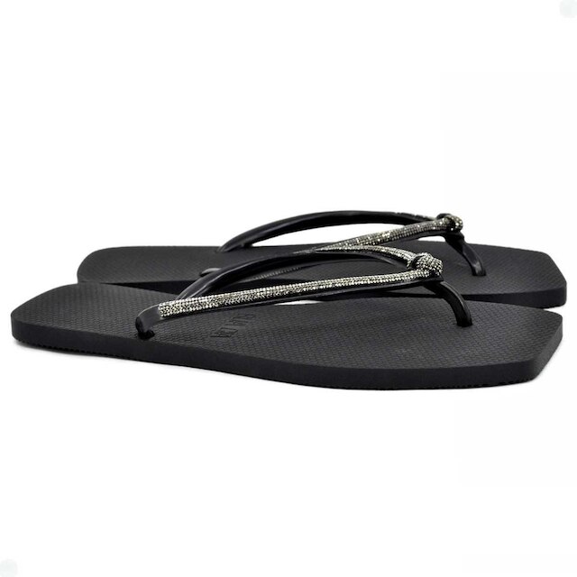 Chinelo Sua Cia Diamond Alça Brilhante Strass Básico Leve Feminino