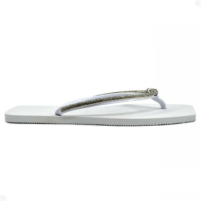 Chinelo Sua Cia Diamond Alça Brilhante Strass Básico Leve Feminino