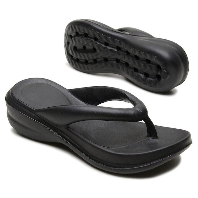 Chinelo Tamanco Anabela Feminino EVA Plataforma Confortável