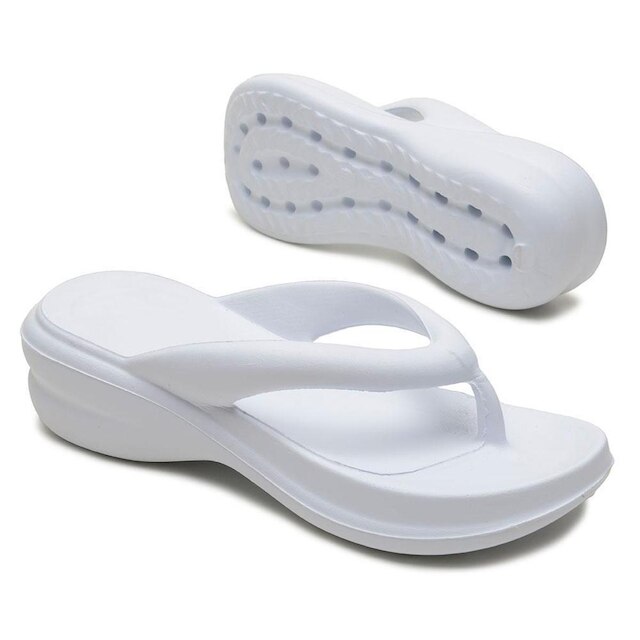 Chinelo Tamanco Anabela Feminino EVA Plataforma Confortável