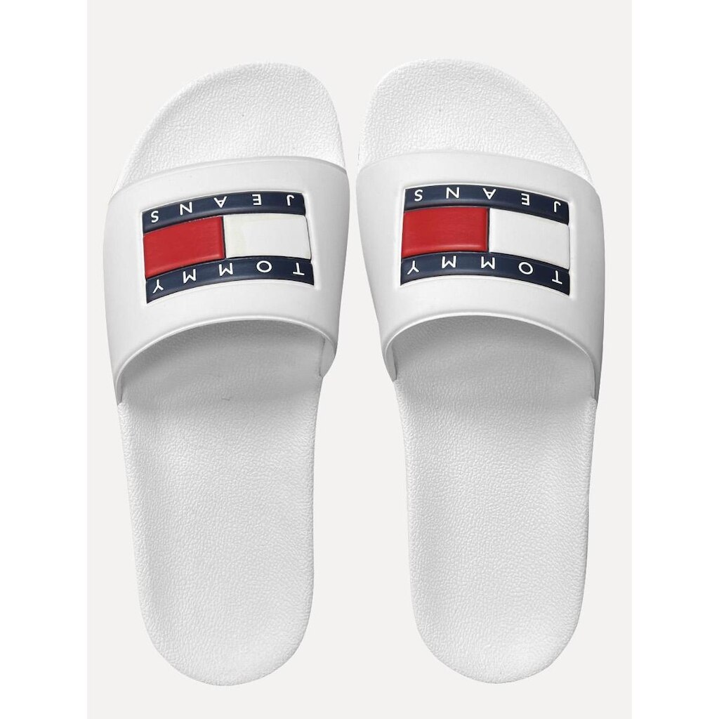Chinelo Tommy Jeans Slide Essential Flag Pool Branco