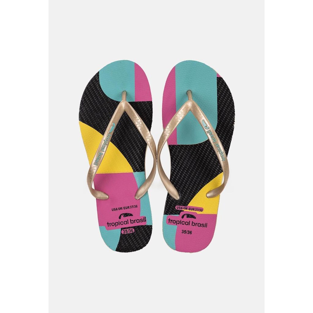 Chinelo Tropical Brasil Estampado Slim Feminino