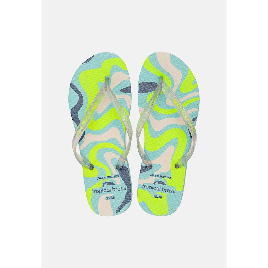 Chinelo Tropical Brasil Estampado Slim Feminino