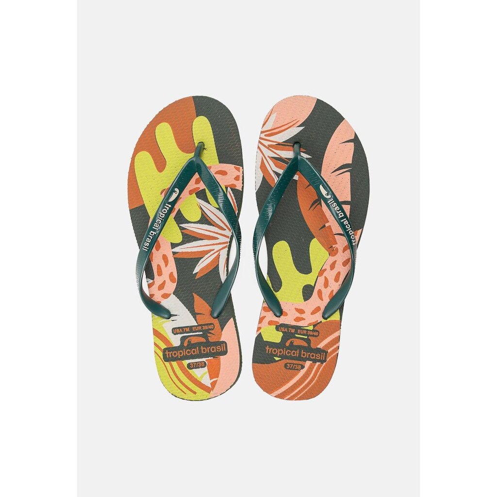 Chinelo Tropical Brasil Estampado Slim Feminino