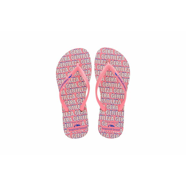Chinelo Tropical Brasil Frases Flip Flop Feminino