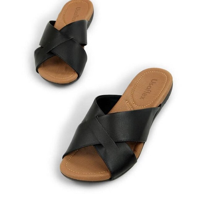 Chinelo Usaflex Feminino Slide Salto Plataforma R1853