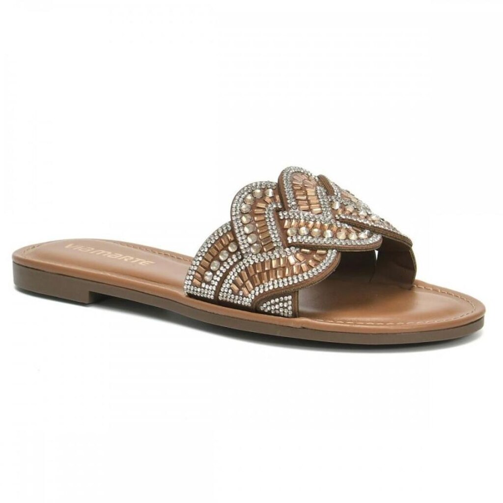 Chinelo Via Marte 308-005-01 Slide Rasteira Feminino