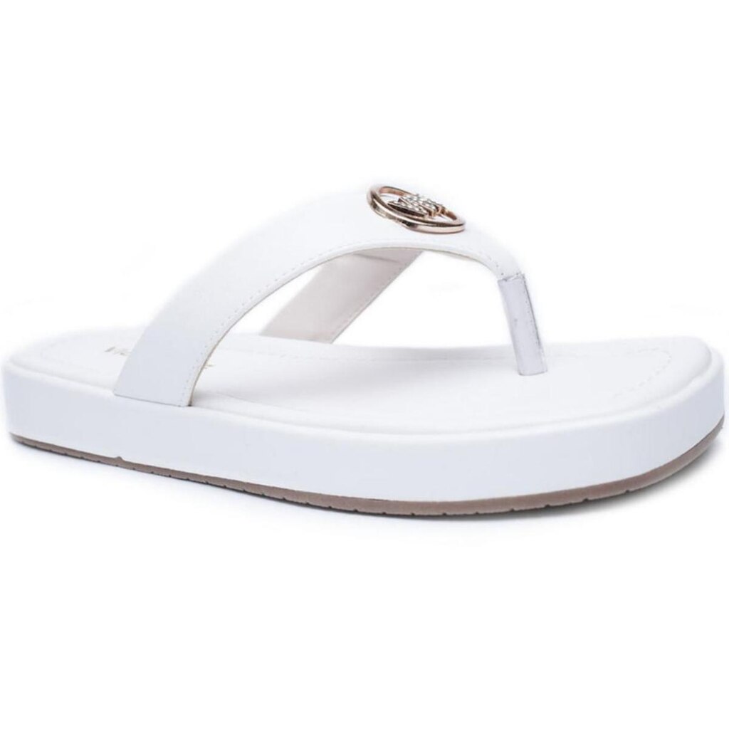 Chinelo Via Marte Logo Metal Detalhe Feminino