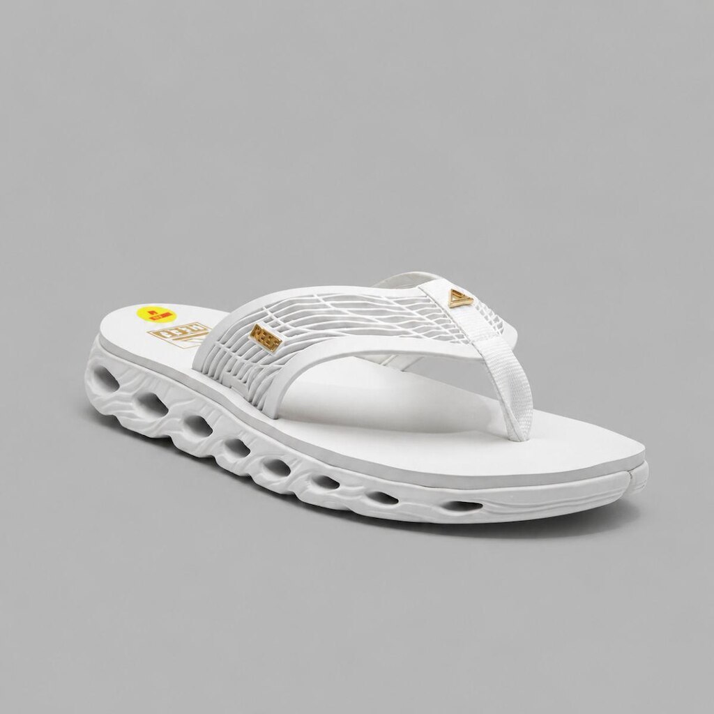 Chinelo Vision Reef Branco e Dourado