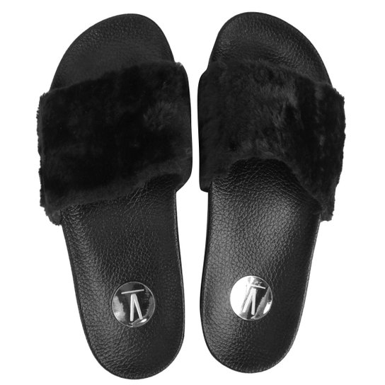Chinelo Vizzano Pelinho - Preto