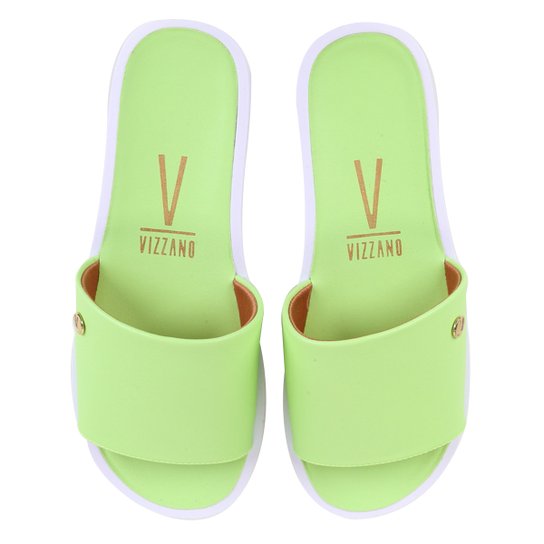 Chinelo Vizzano Slide Liso - Verde
