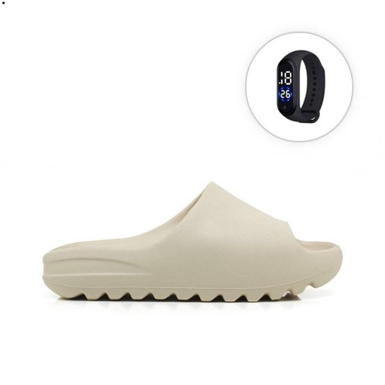 adidas gazelle silver green womens Yeezy Slide Bone