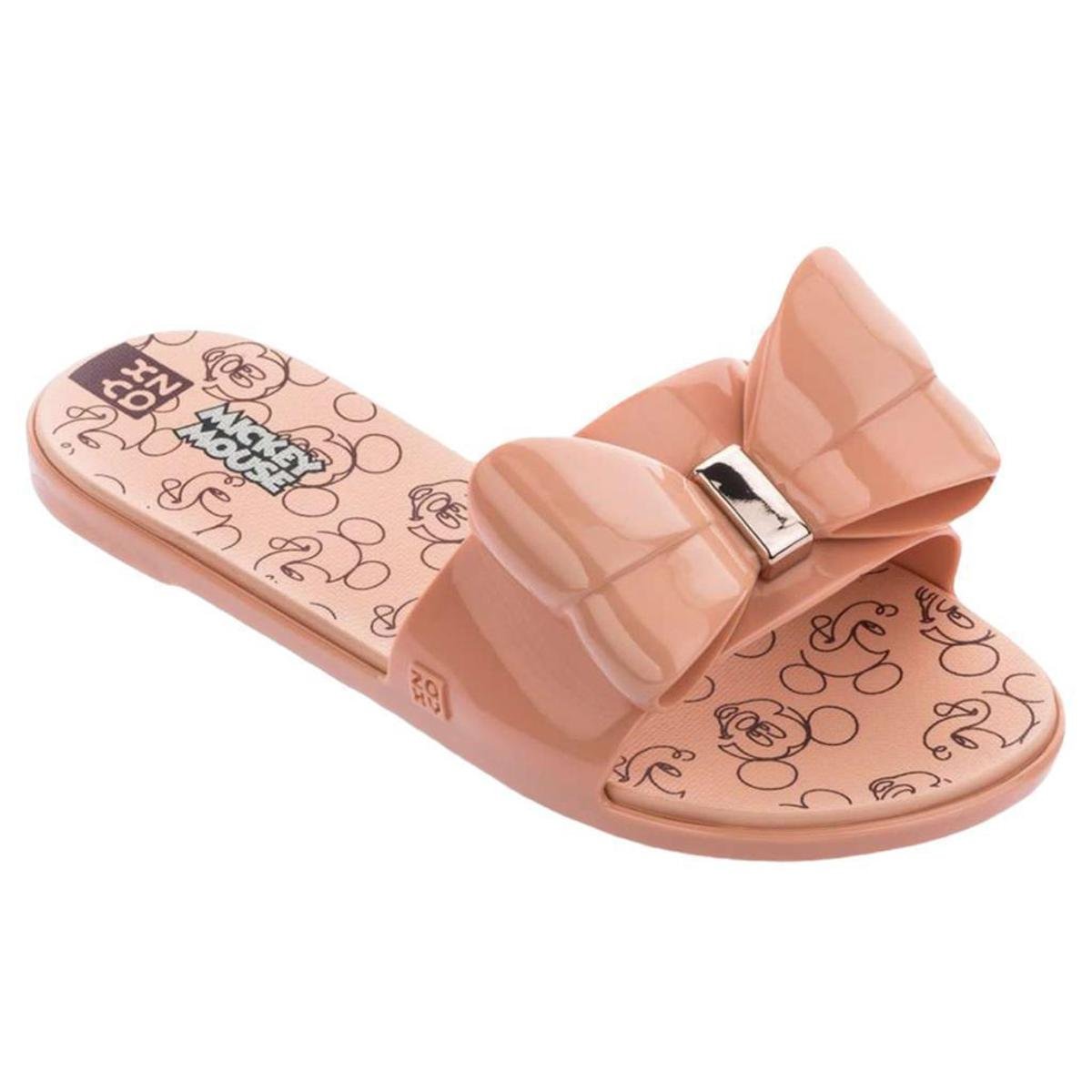 Chinelo Zaxy Joy Mickey Slide Feminino - Rosa Menor preço em Chinelo Zaxy Joy Mickey Slide Feminino - Rosa