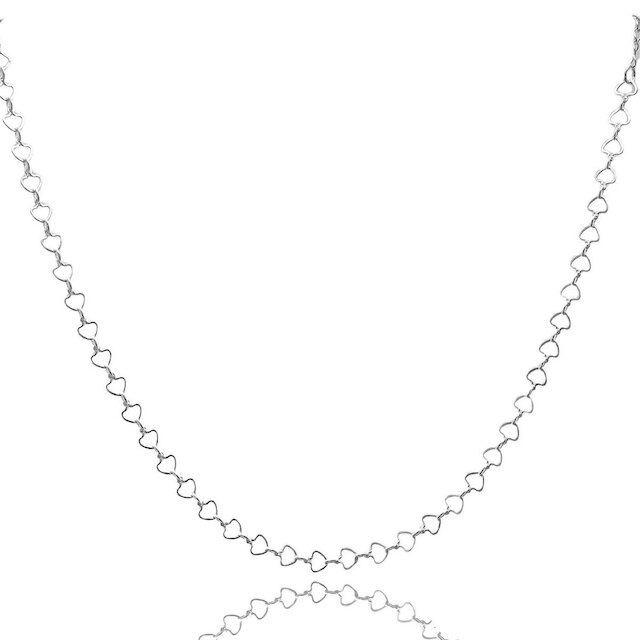 Choker Elos Triangulares Vazados Banhada a Prata Semijoia