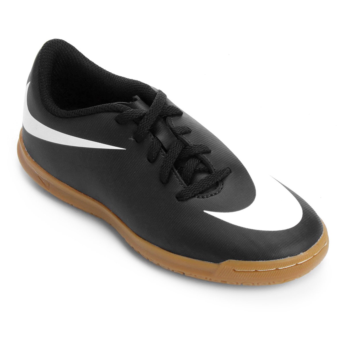 Chuteira Futsal Infantil Nike Bravata 2 IC - Preto+Branco Menor preço em Chuteira Futsal Infantil Nike Bravata 2 IC - Preto+Branco