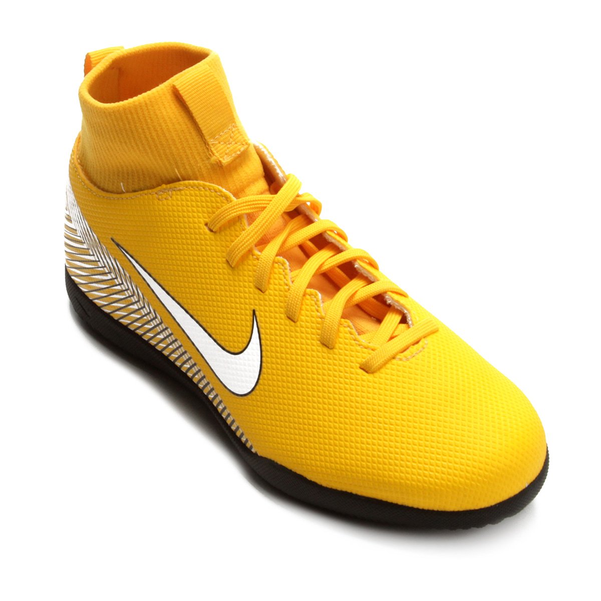 Chuteira Futsal Infantil Nike Mercurial Superfly 6 Club Neymar IC - Amarelo+Preto Menor preço em Chuteira Futsal Infantil Nike Mercurial Superfly 6 Club Neymar IC - Amarelo+Preto