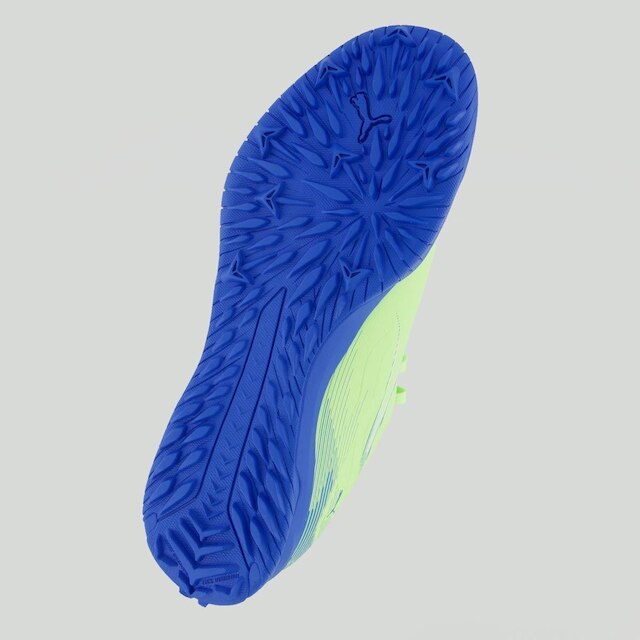 Chuteira Puma Ultra 5 Play Society Verde e Branco