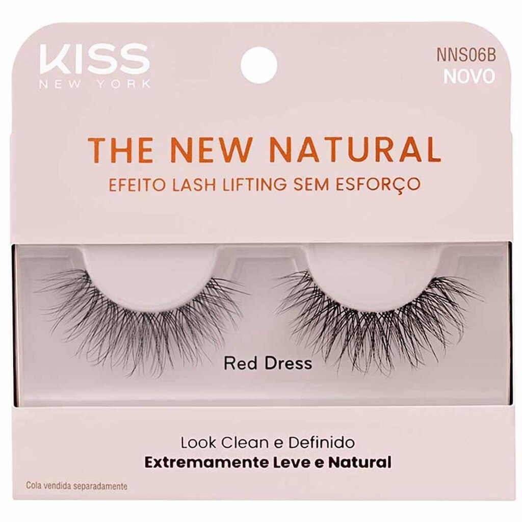 Cílios Postiços Kiss New York The New Natural Red Dress 1 par