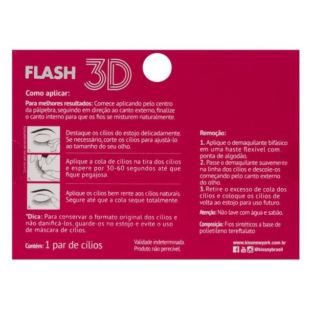 Cílios Postiços Kiss NY I-Envy – 3D Collection 130