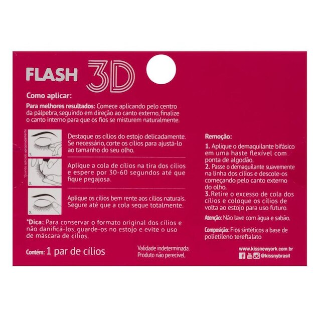 Cílios Postiços Kiss NY I-Envy – 3D Collection 135