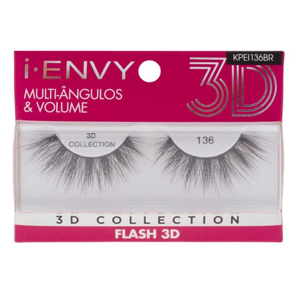 Cílios Postiços Kiss NY I-Envy – 3D Collection 136