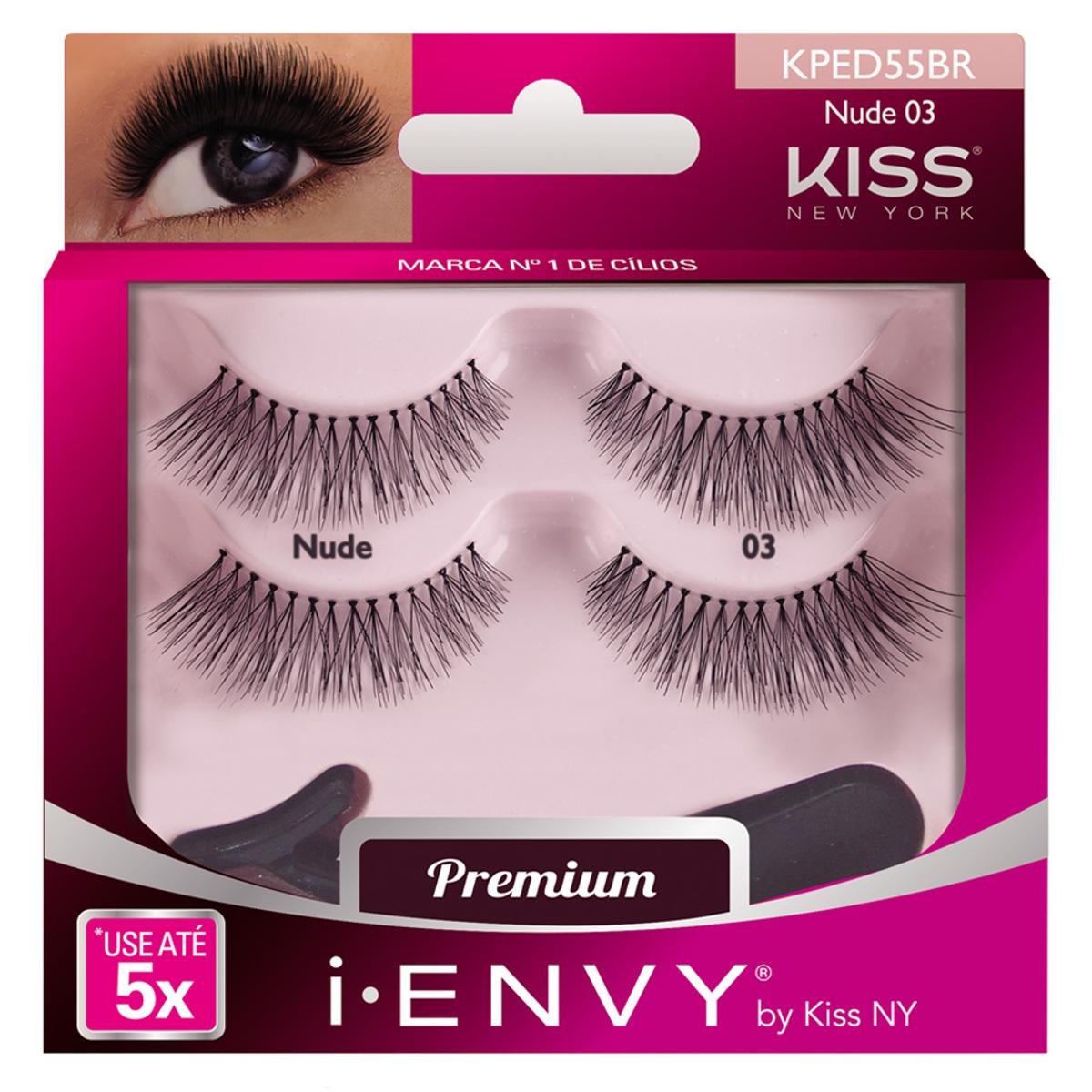 Cílios Postiços Kiss NY - I-Envy Nude 03 Pack Duplo - Incolor Menor preço em Cílios Postiços Kiss NY - I-Envy Nude 03 Pack Duplo - Incolor