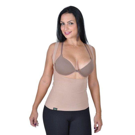 Cinta Slim Modeladora Less Now Redutora Postural Feminina - Bege