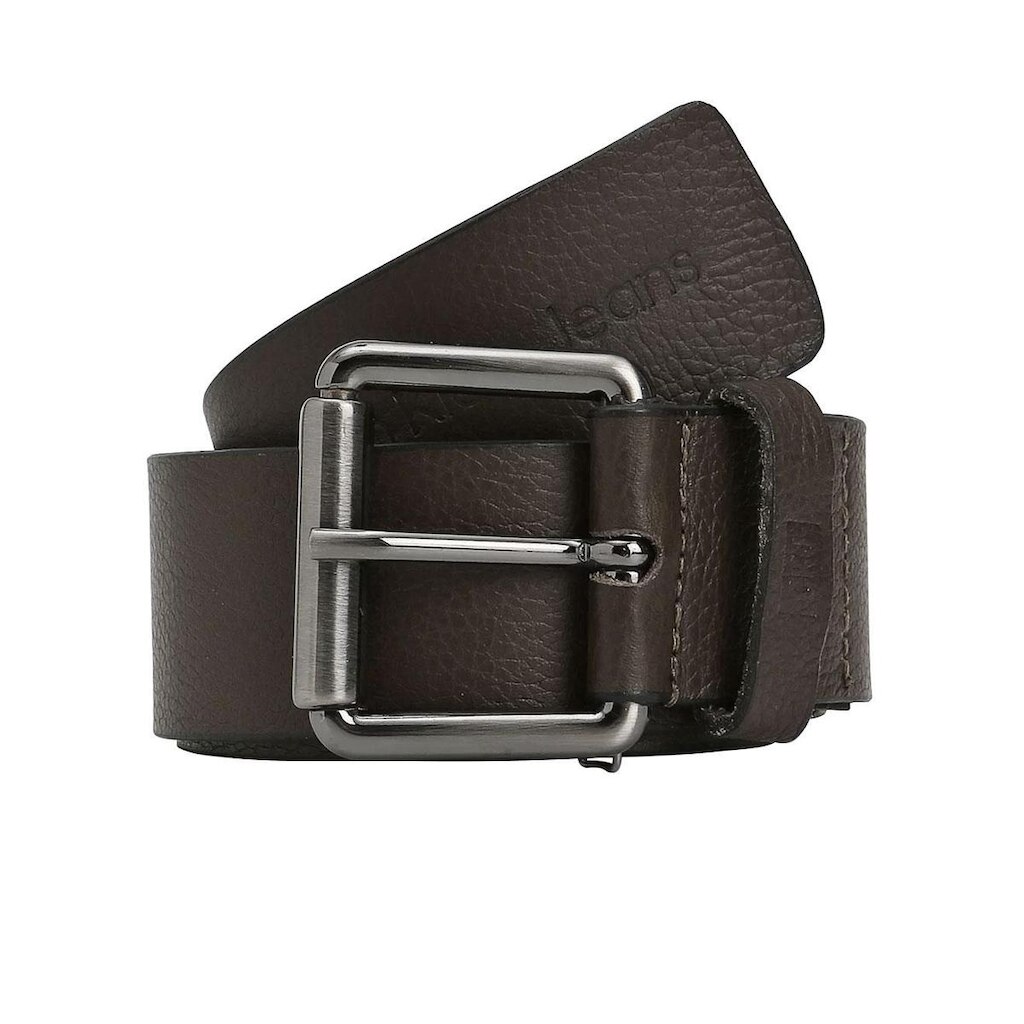Cinto Calvin Klein Jeans Masculino Couro Roller Logo Marrom Café