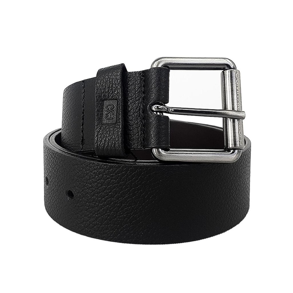 Cinto Calvin Klein Jeans Masculino Couro Roller Logo Preto
