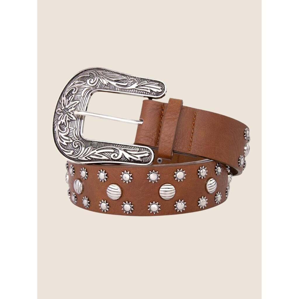 Cinto Country Feminino Fivela Detalhada Com Tachas