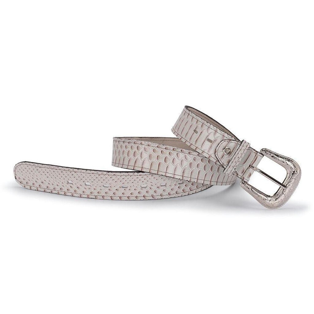 Cinto Country Masculino Couro Fivela Grande Couro de Cobra Anaconda 203