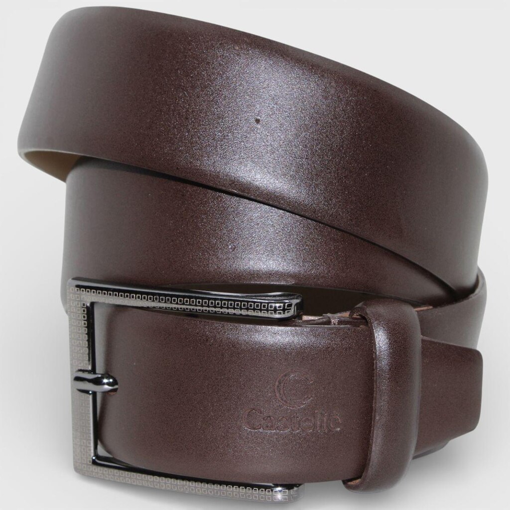 Cinto Couro Casteliê 235020 Masculino - Marrom - G
