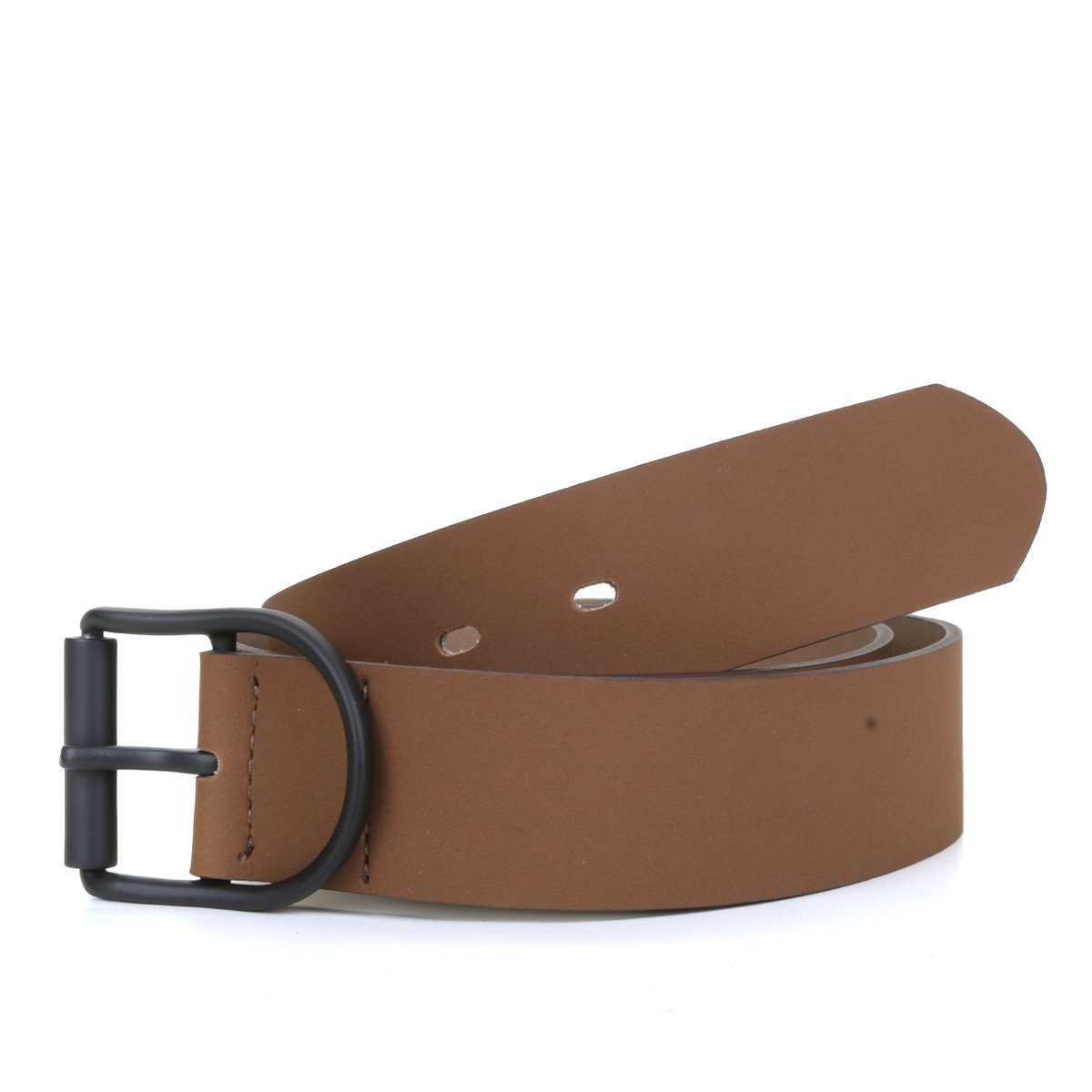 Cinto Couro Hastato Fivela Redonda Masculino - Nude Menor preço em Cinto Couro Hastato Fivela Redonda Masculino - Nude