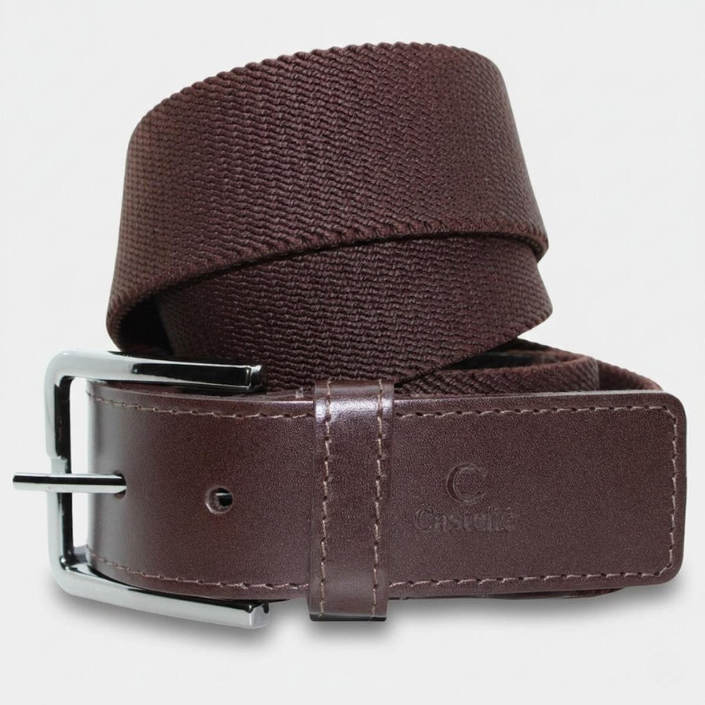 Cinto de Elástico Couro Casteliê Masculino